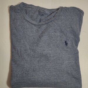 Polo Ralph Lauren Blue Men's XL Cotton Long Sleeve Tagless Crew T-Shirt